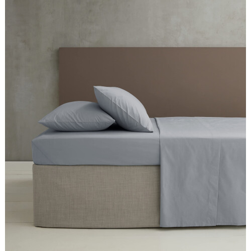 Catherine Lansfield Catherine Lansfield Easy Iron Percale Combed Double Fitted Sheet Grey 1