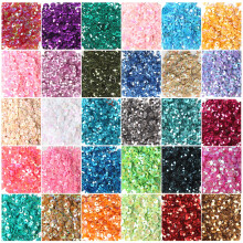 CCINEE 4MM Loose Sequins Bulk 30 Assorted Color 25000PCS Rainbow Round Cup Sequins Embroidery Spangles with Holes for Sewing Craft Nails Decorations