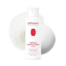 Cell Fusion C Papaya Granule Peels Ultra Powder Face Wash voor gevoelige huid met papaya-enzym verheldert en reinigt voor een gladdere, gelijkmatige
