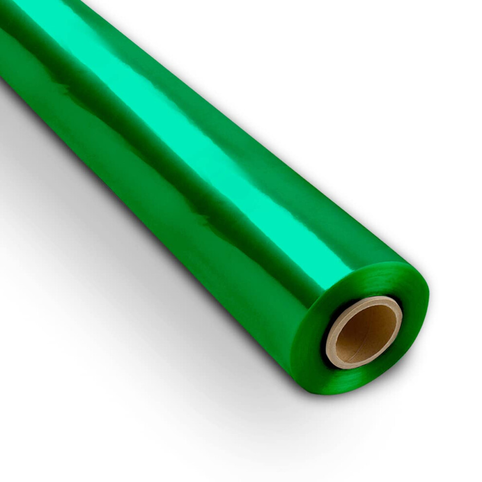 Rollo De Celof N De 61 Cm X 30,5 M, L Mina De Mylar, Ideal Para Envolver Cestas De Manualidades (Verde)-image