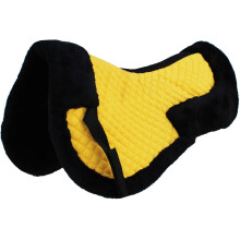 CHALLENGER 23"""" x 22"""" Cavalo Amarelo Sela Ingls Contornado Acolchoado Velo Forrado Meia Almofada 72130YL