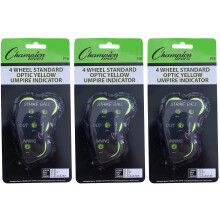 Champion Sports 4 Ρόδες Κανονικός Οπτικός Κίτρινος Δείκτης Διαιτητή - PIB (3-Συσκευασία)