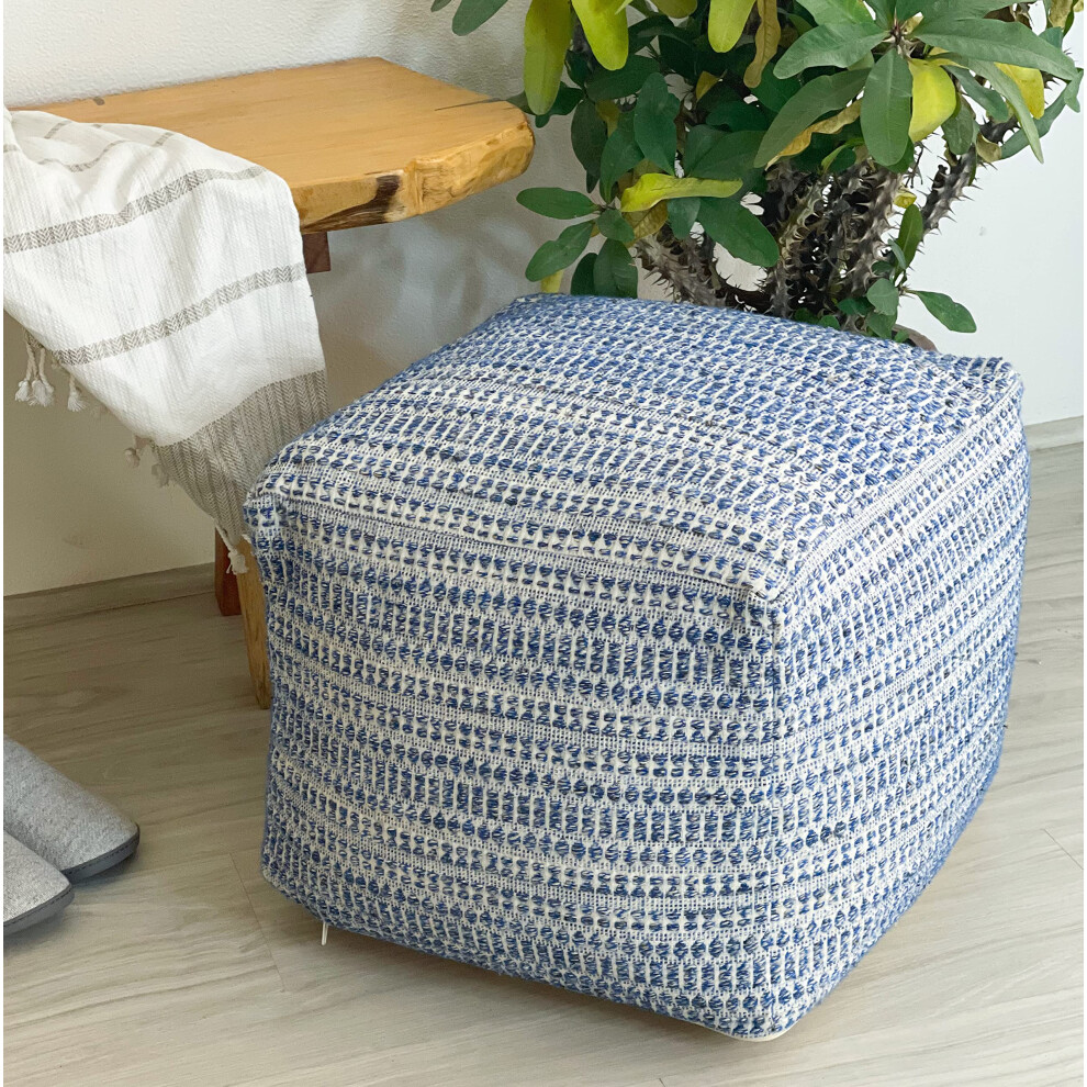 Housse de pouf ottomane non rembourrée Chardin Home, confortable et bohème, fabriquée à la main, repose-pieds carré, coussin de sol pour la maiso