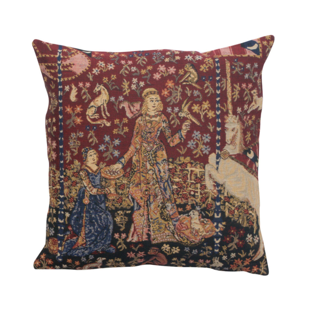 Charlotte Home Furnishings Couch Pillow Covers for Living Room 16x16 in Boho Throw Pillow Cover for Bedroom Decor Belgian Medieval Tapestry Decorative
