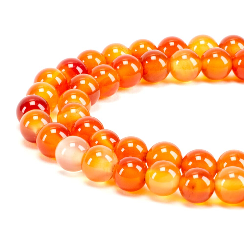 Colecci?N Cerezo | Cuentas Redondas De Cornalina De 6 Mm Para Joyer?A | 1 Tira - 60 Unidades-image