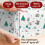 Lençóis de Natal Duplos - Conjunto de Lençóis de 4 Peças com Bolso Profundo - Macios e Sem Rugas 4