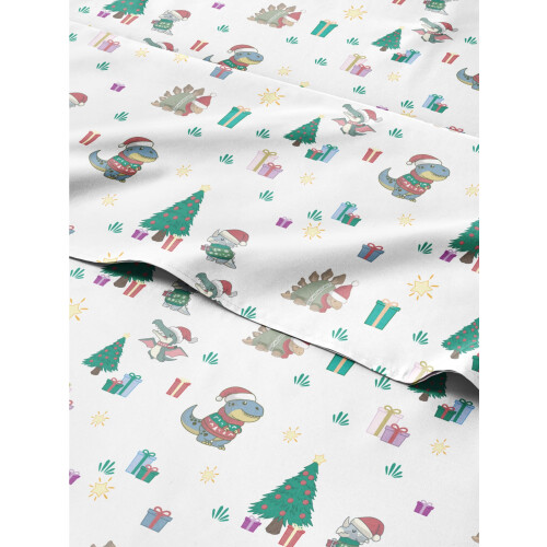 Lençóis de Natal Duplos - Conjunto de Lençóis de 4 Peças com Bolso Profundo - Macios e Sem Rugas