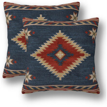 Churent Almofadas Vintage Southwest American 18 x 18 Conjunto de 2 Capa de Almofada Geométrica