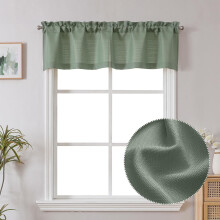 Chyhomenyc Saliegroen Raamdecoratie, Fijn Linnen Slub Semi Doorzichtig 30x14 inch