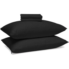 CirclesHome Pillow Protectors 2 Pack King Zippered - 100% Cotton Breathable Pillowcases - Protects Pillows from Dirt Dust and Debris (King - Set of 2