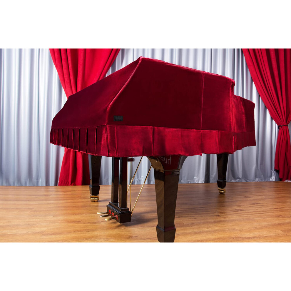 Clairevoire ULTIMA: WATERPROOF Velvet Grand Piano Cover | Size C3 | Enhanced waterproof inner lining | Anti-dust/blemish/scratch | For Yamaha Steinwa