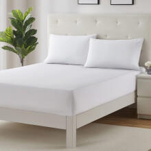 Clara Clark Fitted Sheet  Extra Deep Pocket Fits Deep Mattress  Luxury Soft Fitted Sheet Only  Queen White