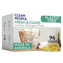 Posses detergents a lessive des personnes propres - Podes de linge hypoallergeniques a base de plantes - Posses d'emballage recyclable en plastiq