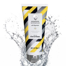 Cleverman Sensitive Face and Beard Scrub for Men 100ml limpador facial esfoliante com infuso de hortel-pimenta