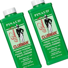 Clubman Pinaud Finest Powder, klassisches weiίes Pulver fόr Mδnner, Schutz vor Schweiί und Kφrpergeruch, 9 oz x 2 Packungen
