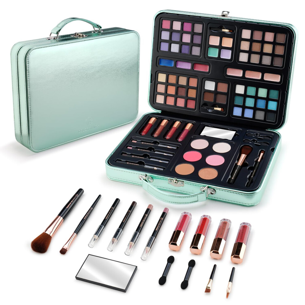 Nymph A Color Nymph All In One Girls Makeup Sets For Any Ages Teen Makeup Kits For Beginner With Green Case Eyeshadow Palettes Blush Lipgloss Eyeliner Cosm