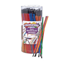 Colorazioni - 144WB Pennelli 3 larghezze Setole in nylon Pittura per aule Arte Forniture per la classe Materiale artistico Materiale scolastico P