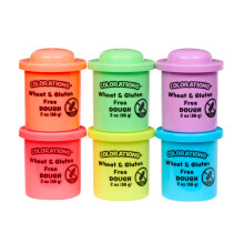 Colorations Vetefri & Glutenfri Neon Deg - 6 Färger (2 oz Varje) | Icke-Toxisk, Lekdeg, Bulk Set