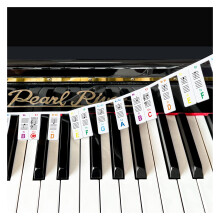 Etichette rimovibili colorate per tastiera di pianoforte, adesivi in silicone per note di pianoforte, guida per principianti, etichette riutilizz