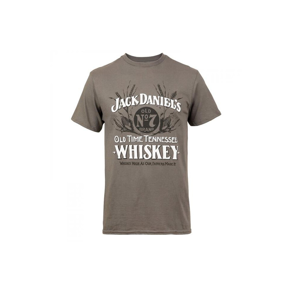 Jack Daniels 868814-Xlarge Old Time Whiskey T-Shirt, - Extra Large Grey