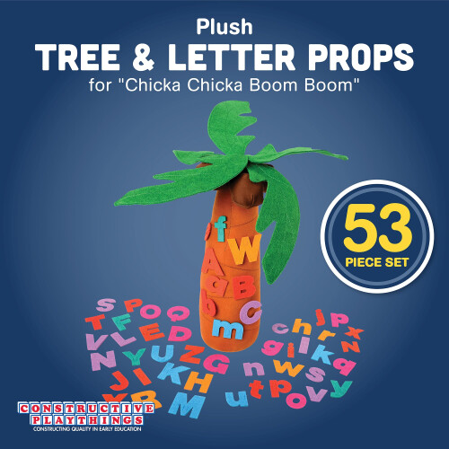 Constructive Playthings Baum und Buchstaben für "Chicka Chicka Boom Boom", 25 cm hoher Plüschbaum 1