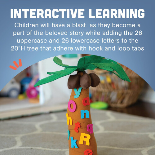 Constructive Playthings Baum und Buchstaben für "Chicka Chicka Boom Boom", 25 cm hoher Plüschbaum 2