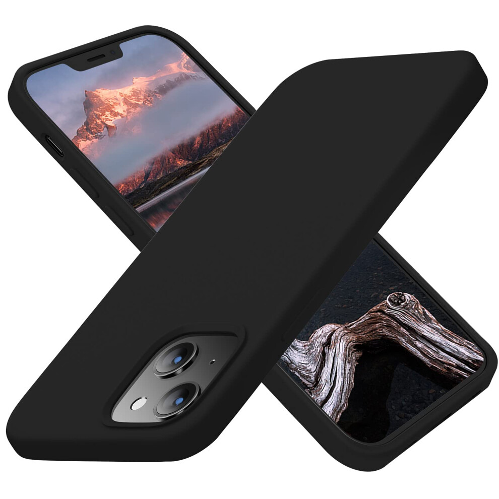 Cordking Conçu pour iPhone 13 Coque Conçu pour iPhone 14 Coque en silicone ultra mince antichoc Coque de protection pour téléphone avec [Doublure