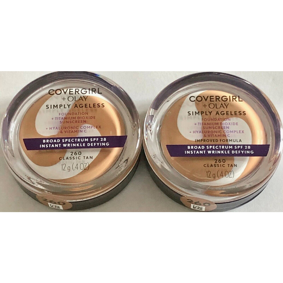 Dievca Z Tabulky Covergirl And Olay Classic Tan 260 Simply Ageless Foundation - 2 Per Case.