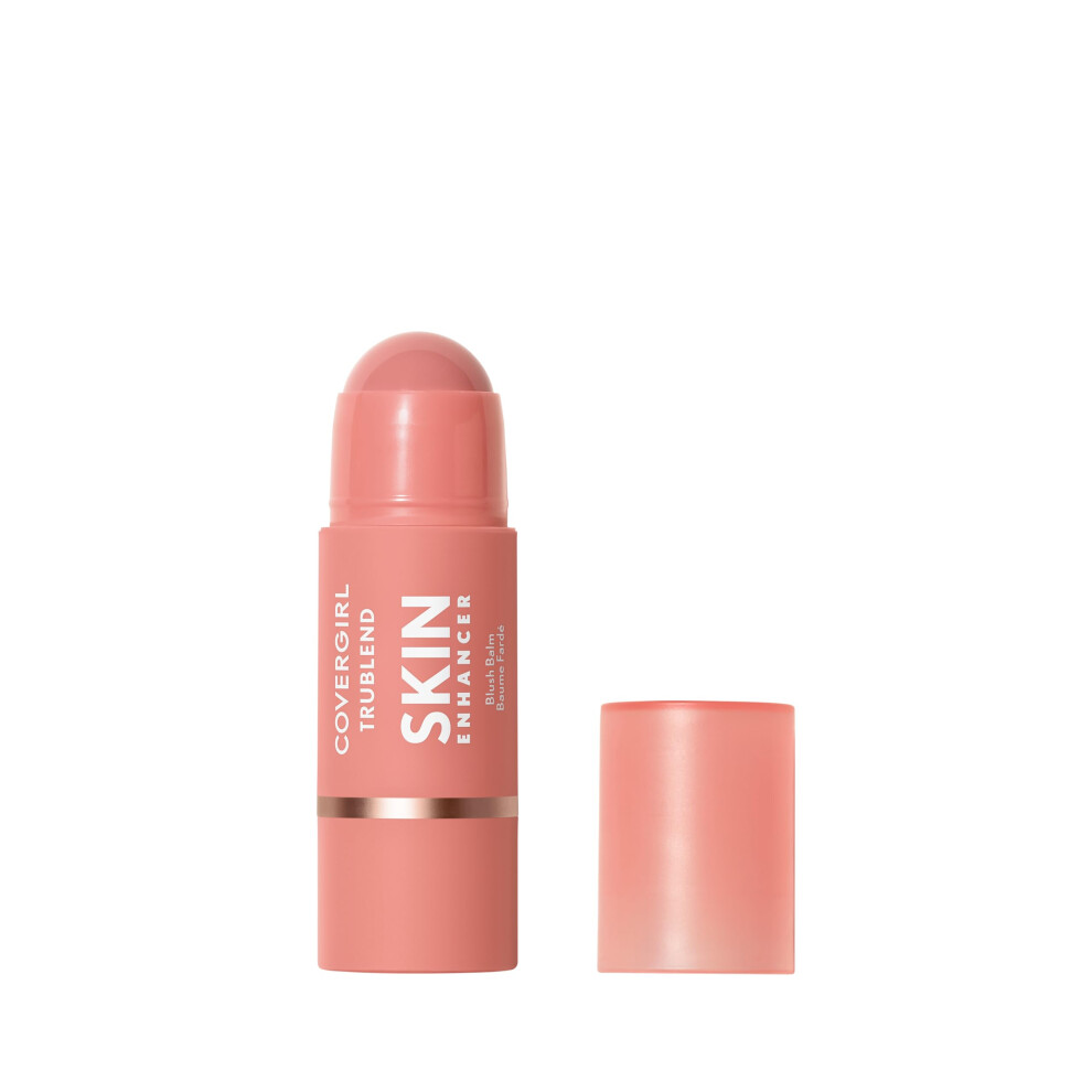 CoverGirl Trublend Skin Enhancer Balm Stick  220 Nude Flush  Blush Stick  Vegan Formula  Easy to Use  Glides on Effortlessly  Non-Greasy  Doesn't Crea