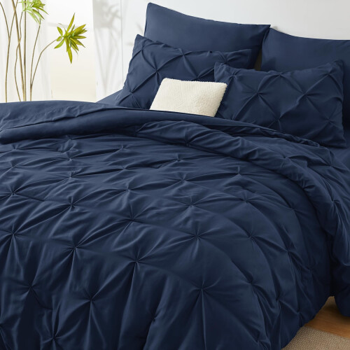 CozyLux Ensemble de Couette Complet - 7 Pièces Couettes Taille Complète Bleu Marine 1
