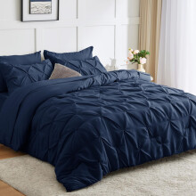 CozyLux Ensemble de Couette Complet - 7 Pièces Couettes Taille Complète Bleu Marine