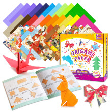 Craft Origami Paper Kit voor kinderen - Kleurrijke kunstbenodigdheden voor meisjes en jongens van 5 6 7 8 9 10 11 12 Valentijnsdag Cadeau Vliegtuig R