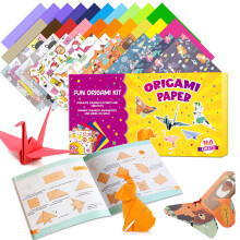 Craft Origami Paper Kit voor kinderen - Kleurrijke kunstbenodigdheden voor meisjes en jongens van 5 6 7 8 9 10 11 12 Valentijnsdag Cadeau Vliegtuig R