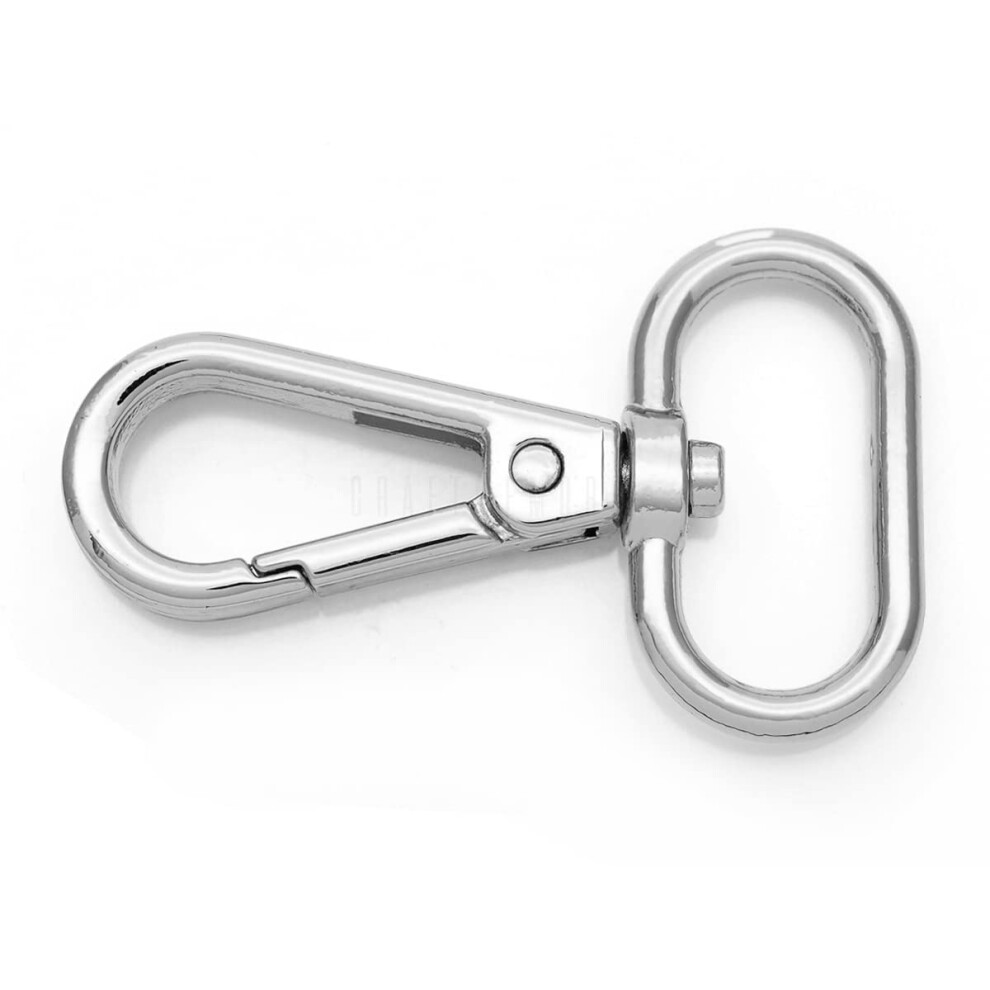 Craftmemore Snap Hook Obrotowy Push Brama Clams 3/4 """" 1 """" Lub 1-1/4 "" Modna Torebka Klipy Making FS10 Pack Po 10 (Srebrny 1-1/4 Cale)-image