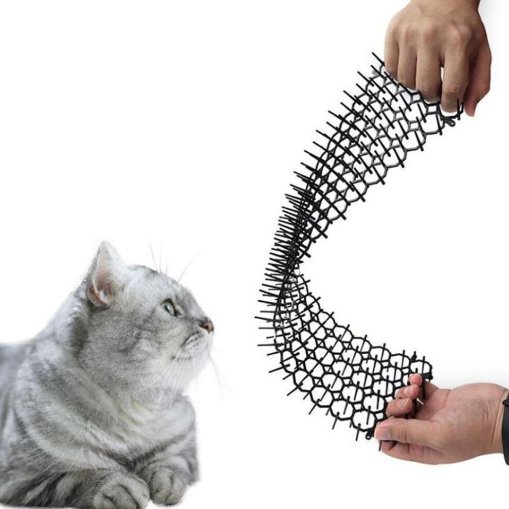 (onesize) Fence Wall Spikes Cat Animal Repellent Anti Theft Deterrent Use In Fences Walls Sheds Stop Intruders For Cats Birds