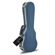 Ukulele soprano crossrock a 0 corde super leggero con custodia rigida in ABS modellata blu (cRA860SUBL)
