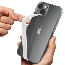 Impugnatura per telefono cellulare Sinjimoru con clip a forma di C, cinturino in silicone per custodia del telefono, con clip come supporto ad an