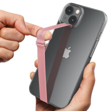 Impugnatura per telefono cellulare Sinjimoru con clip a forma di C, cinturino in silicone per custodia del telefono, con clip come supporto ad an
