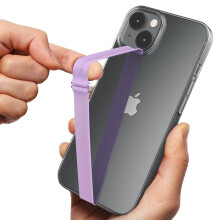 Impugnatura per telefono cellulare Sinjimoru con clip a forma di C, cinturino in silicone per custodia del telefono, con clip come supporto ad an