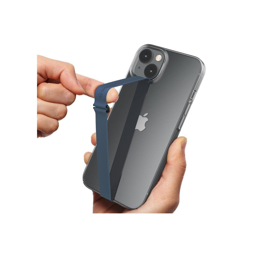 Sinjimoru C-Shaped Clip Finger Phone Grip Silicone Cell Phone Strap For Phone Case With Clip As Phone Loop Holder For Iphone Case & Samsung Phone. Si