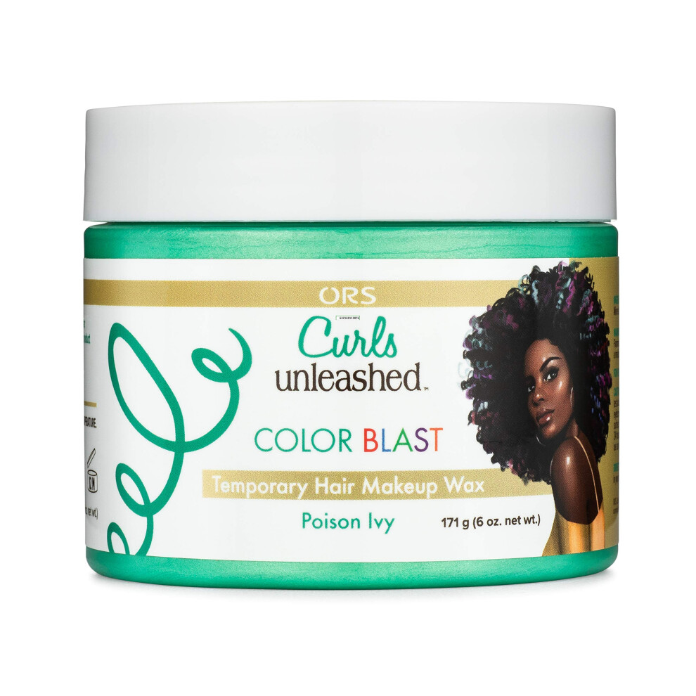 Curls Unleashed Color Blast Hair Wax Temporary Curl Defining Wax Poison Ivy 6.0 Oz