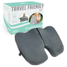 Coussin de sige de voyage pliable de voyage pliable  toushy bouffable - pour soulagement des fesses sciatiques et du coccyx sciatique du bas du