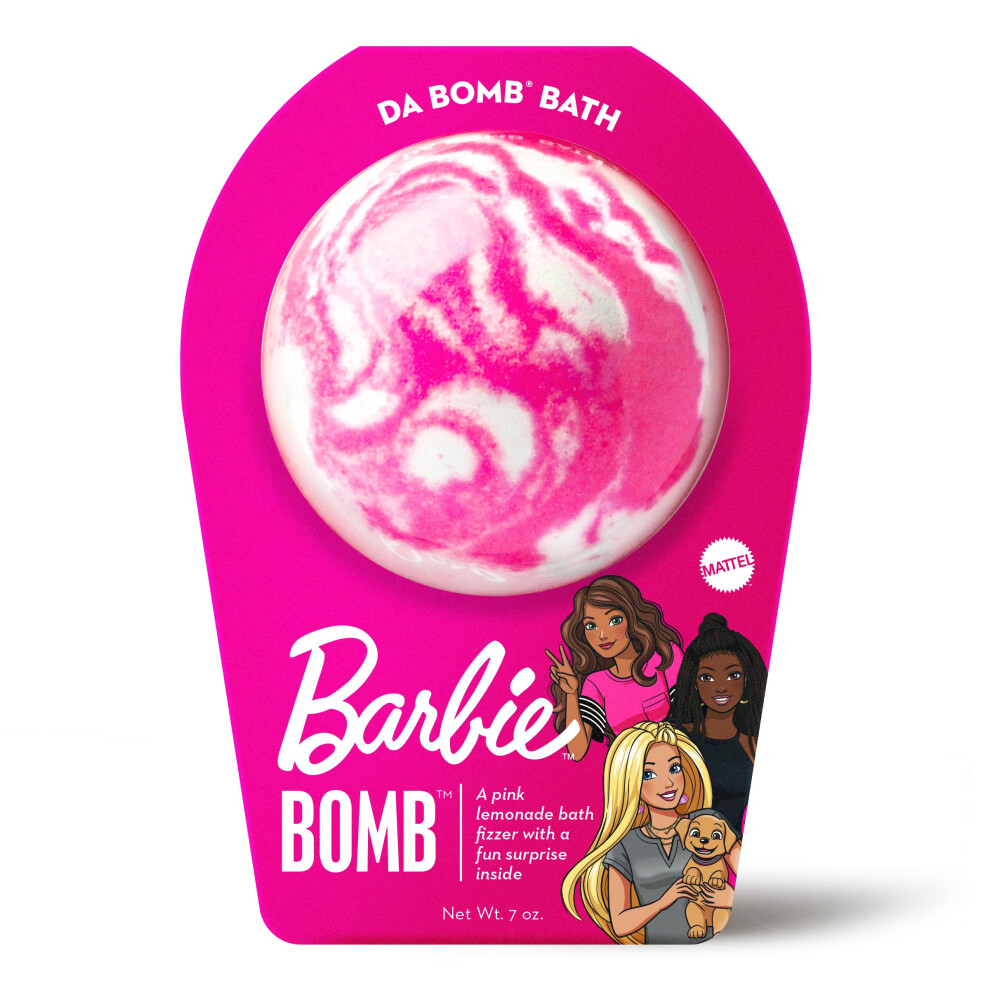 Photos - Bath Salt / Bubble Bath Da Bomb Bath Barbie Swirl Bath Bomb - Pink Lemonade Fragrance - Surprise Inside - 7oz - Made in USA SQ3600982 