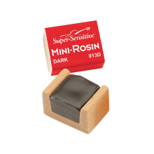 D'Addario Mini Rosin - Resina s   per sensible - Resina para viol   n, violonchelo, viola, arco - Aplicaci   n f   cil y r   pida - Oscura - 1 paquete