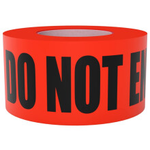 Gevaar komt niet binnen Tape 3 inch x 300 meter Rood met een opvallende zwarte opdruk voor hoge zichtbaarheid 3 inch breed voor maximale leesbaarheid