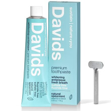 Davids Naturzahnpasta, Premium Zahnpasta, Aufhellend + Anti-Plaque, Natürlich Grüne Minze, 5,25 oz (149 g)