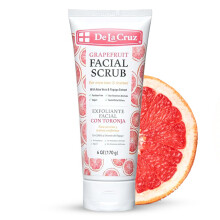 De La Cruz Grapefruit Facial Scrub - Peeling złuszczający do twarzy z witaminą E, papają i aloesem - tubka 6 OZ