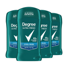 Degree Men Ultra Fresh Antiperspirant Deodorant Stick Cool Rush Pack of 4 for 48H Sweat and Odor Protection for Men 2.7 oz