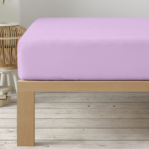 Degrees home - Collection - Fitted Sheet 160 x 190 x 33- Adjustable - Brushed Polyester Microfiber - Lilac