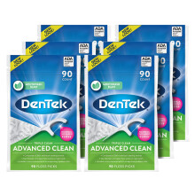 DenTek Triple Clean Geavanceerde Flos Picks, Geen Breek & Geen Scheur Flos, 90 Stuks, 6 Pack